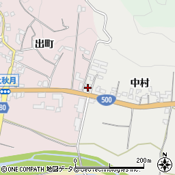 福岡県朝倉市中村1735周辺の地図