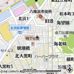 愛媛県八幡浜市新港周辺の地図
