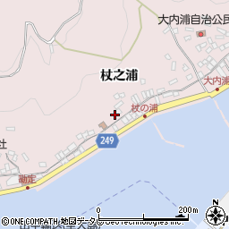 愛媛県八幡浜市向灘杖之浦周辺の地図