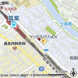 クリーニングアップル　筑紫店周辺の地図