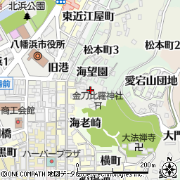 愛媛県八幡浜市琴平町周辺の地図