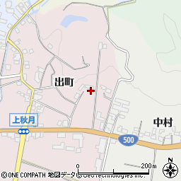 福岡県朝倉市出町1712周辺の地図