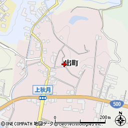 福岡県朝倉市出町1691周辺の地図
