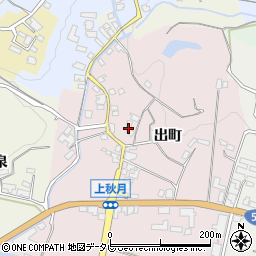 福岡県朝倉市出町1614周辺の地図