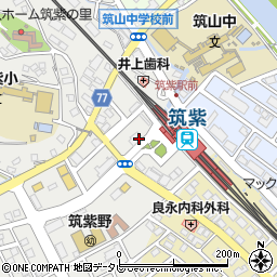 筑紫野市役所　西鉄筑紫駅西口自転車駐車場周辺の地図