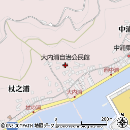 大内浦自治公民館周辺の地図