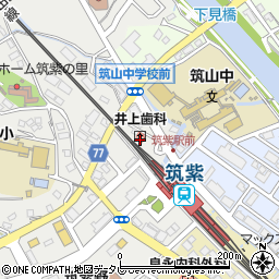 筑紫野市役所　西鉄筑紫駅東口自転車駐車場周辺の地図