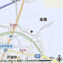 高知県土佐市家俊周辺の地図