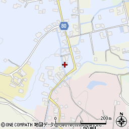 福岡県朝倉市秋月91周辺の地図