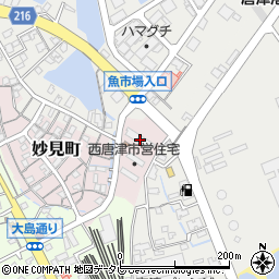 合同宿舎西唐津住宅周辺の地図