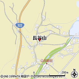 福岡県朝倉市長谷山周辺の地図