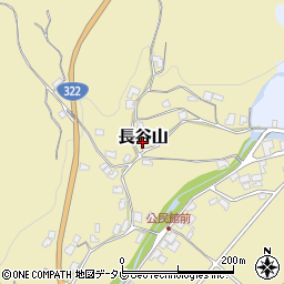 福岡県朝倉市長谷山周辺の地図