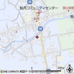 福岡県朝倉市秋月268周辺の地図