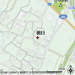 福岡県筑前町（朝倉郡）朝日周辺の地図