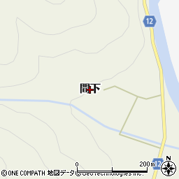 高知県安田町（安芸郡）間下周辺の地図