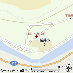 城井小学校前周辺の地図