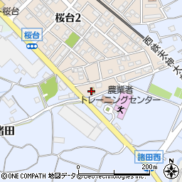ファミリーマート筑紫野桜台店周辺の地図