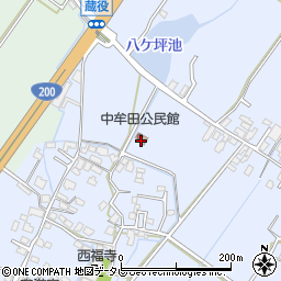 中牟田公民館周辺の地図