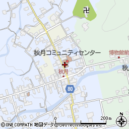 福岡県朝倉市秋月周辺の地図