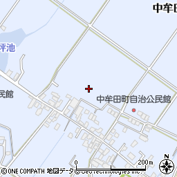 福岡県朝倉郡筑前町中牟田周辺の地図