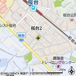 桜台2号公園周辺の地図