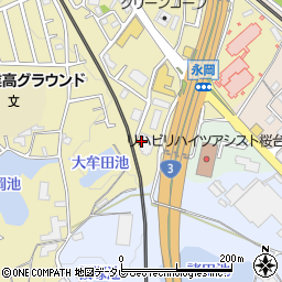 福岡県筑紫野市永岡1020周辺の地図