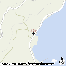 本浦周辺の地図