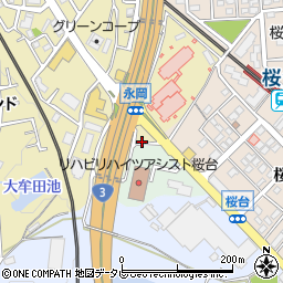福岡県筑紫野市永岡1001周辺の地図