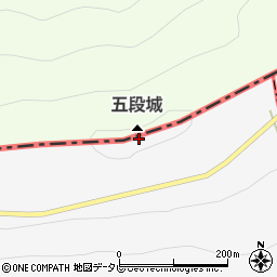 五段城周辺の地図