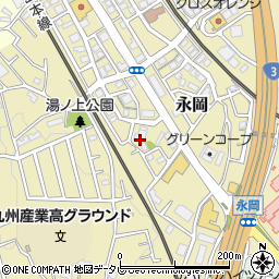 福岡県筑紫野市永岡1100周辺の地図