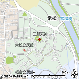 福岡県筑紫野市常松周辺の地図
