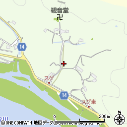 高知県高知市春野町西畑1625-2周辺の地図