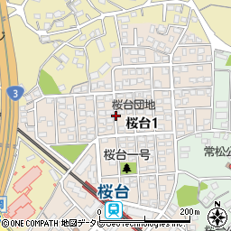 〒818-0063 福岡県筑紫野市桜台の地図
