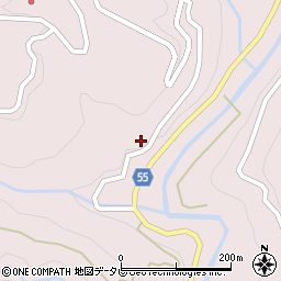 愛媛県大洲市肱川町山鳥坂2490周辺の地図