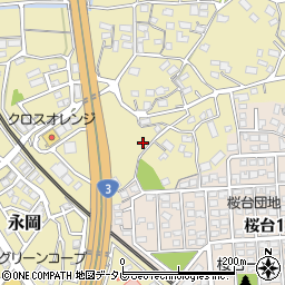 福岡県筑紫野市永岡500周辺の地図