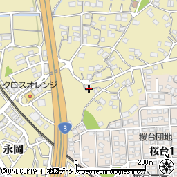 福岡県筑紫野市永岡520周辺の地図
