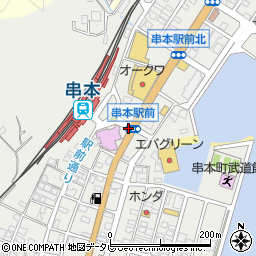 串本駅前周辺の地図