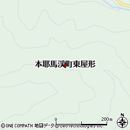 大分県中津市本耶馬渓町東屋形周辺の地図