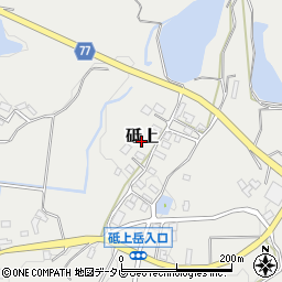 福岡県筑前町（朝倉郡）砥上周辺の地図