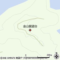 金山展望台周辺の地図