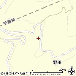 愛媛県大洲市平野町野田3039周辺の地図