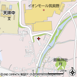 福岡県筑紫野市立明寺592周辺の地図