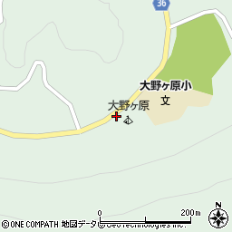 愛媛県西予市野村町大野ケ原周辺の地図