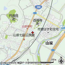 福岡県筑紫野市山家5181-3周辺の地図