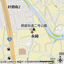 朝倉街道2号公園周辺の地図