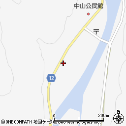 安田町消防団　中山分団屯所周辺の地図