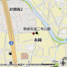 朝倉街道団地公民館周辺の地図