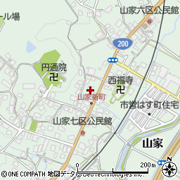 福岡県筑紫野市山家5198-1周辺の地図
