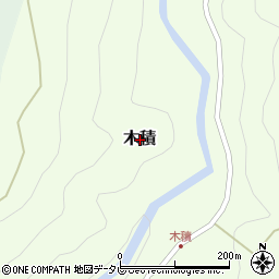 高知県安芸郡北川村木積周辺の地図