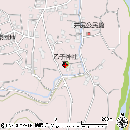 乙子神社周辺の地図